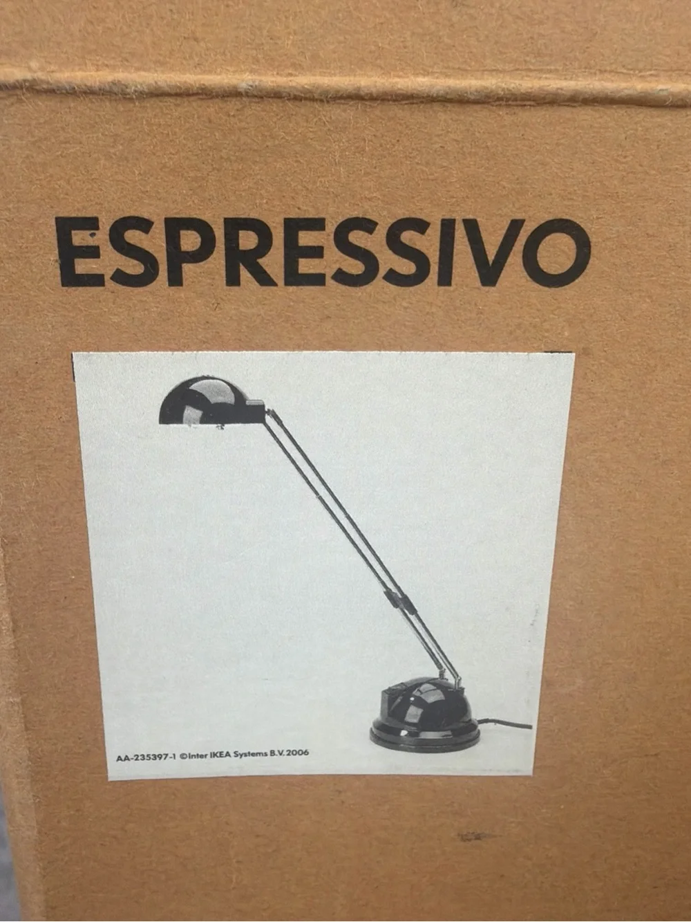 VTG IKEA Espressivo Telescoping Desk Lamp Glossy Black Halogen w/ Box